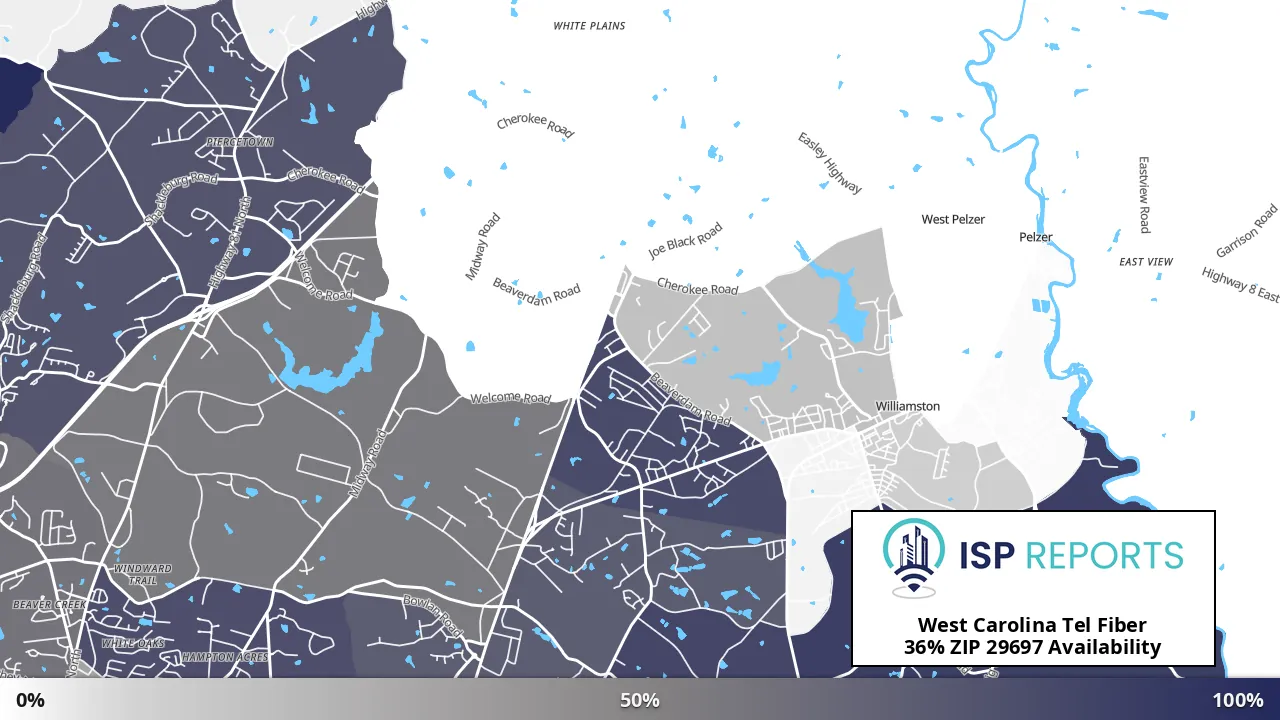 29697, SC map of internet availability