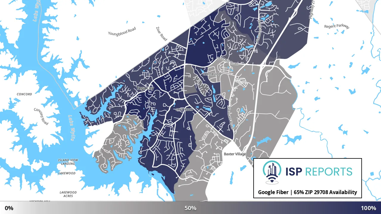 29708, SC map of internet availability