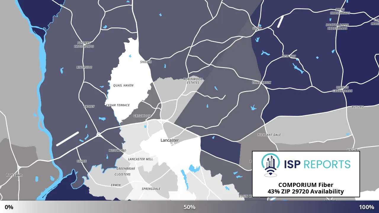 29720, SC map of internet availability