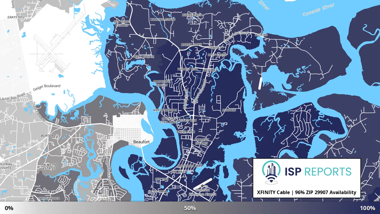 29907, SC map of internet availability