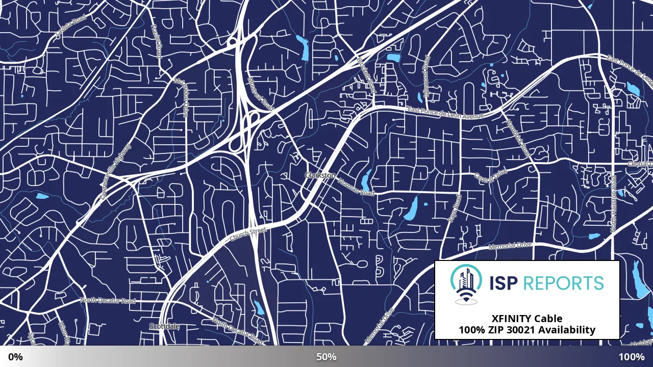 30021, GA map of internet availability