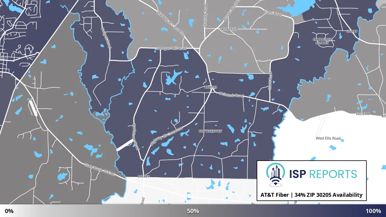 30205, GA map of internet availability