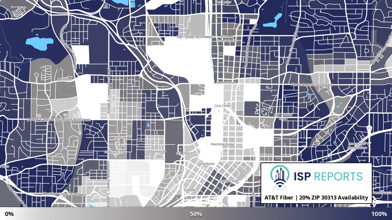 30313, GA map of internet availability