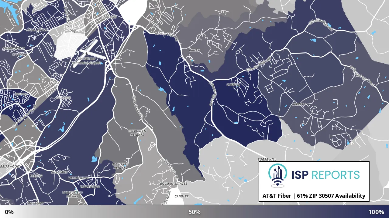 30507, GA map of internet availability