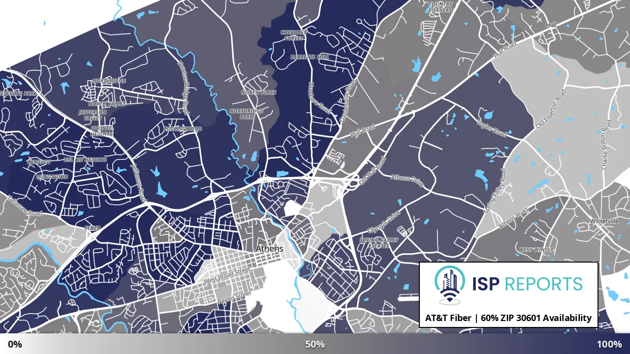 30601, GA map of internet availability