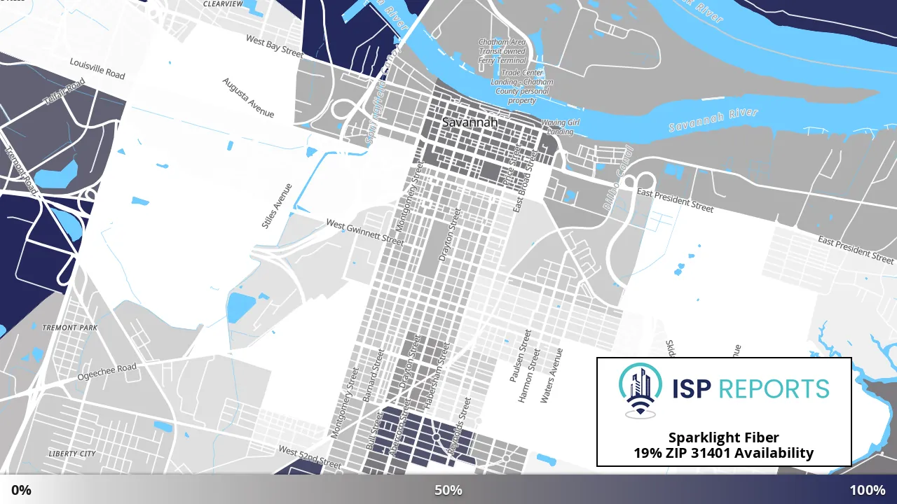 31401, GA map of internet availability