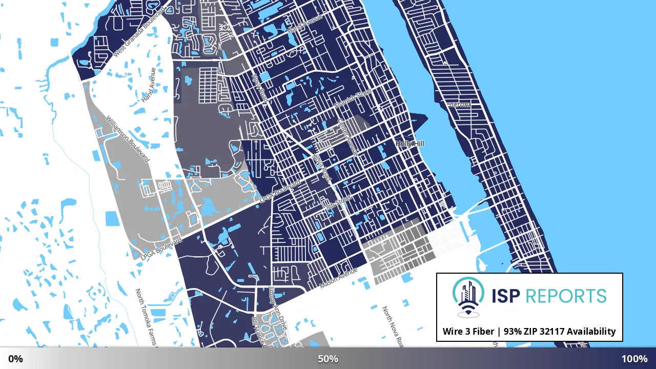 32117, FL map of internet availability