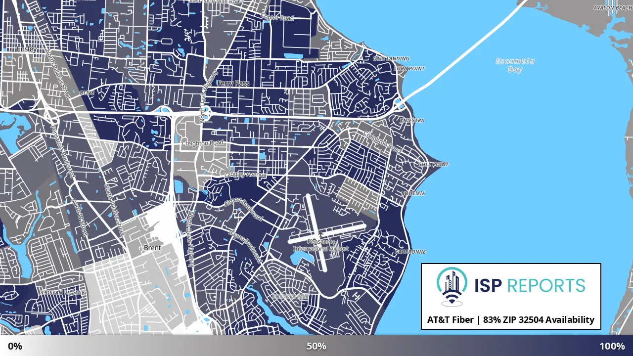 32504, FL map of internet availability