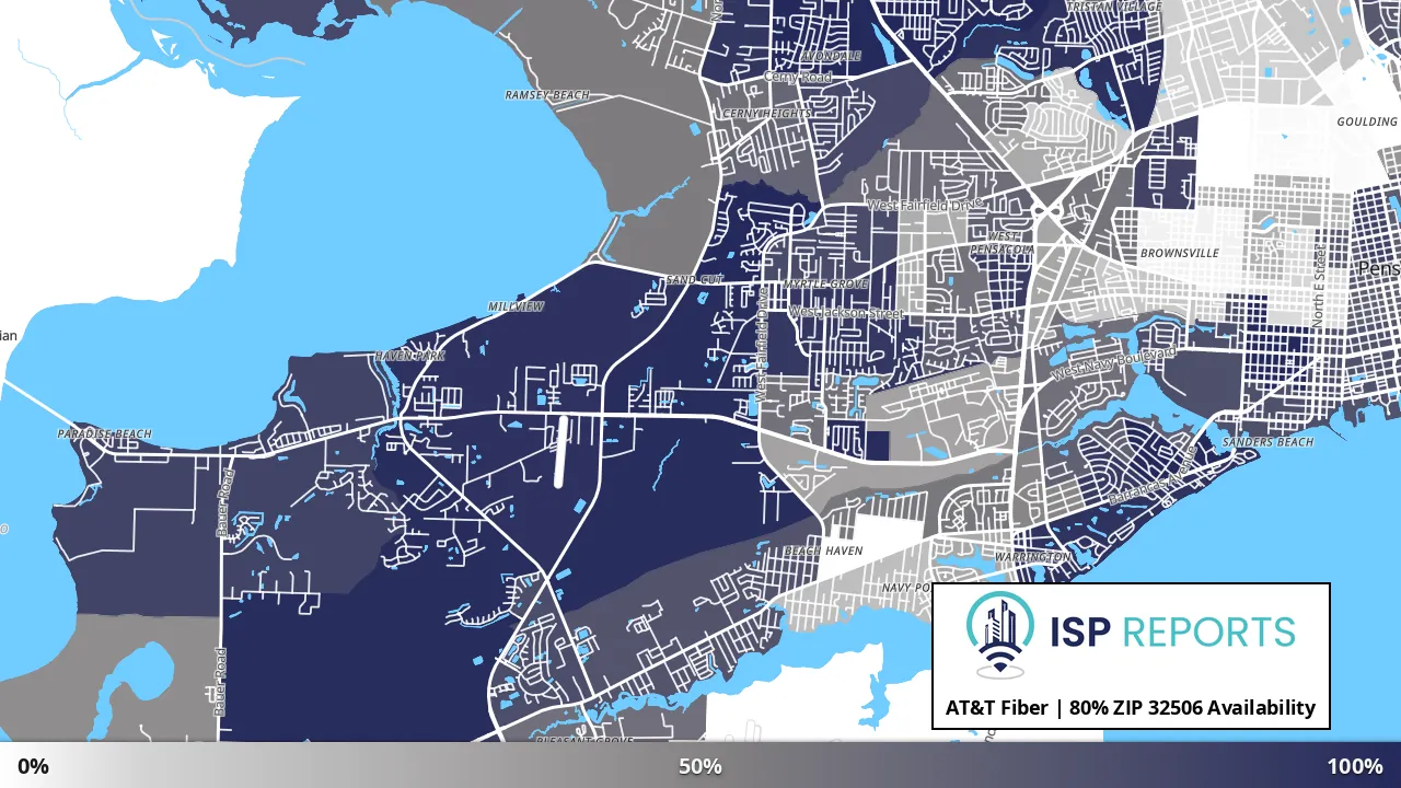 32506, FL map of internet availability