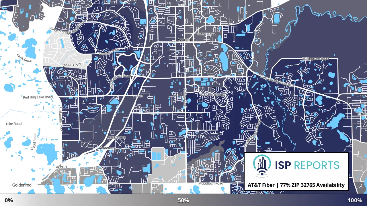 32765, FL map of internet availability