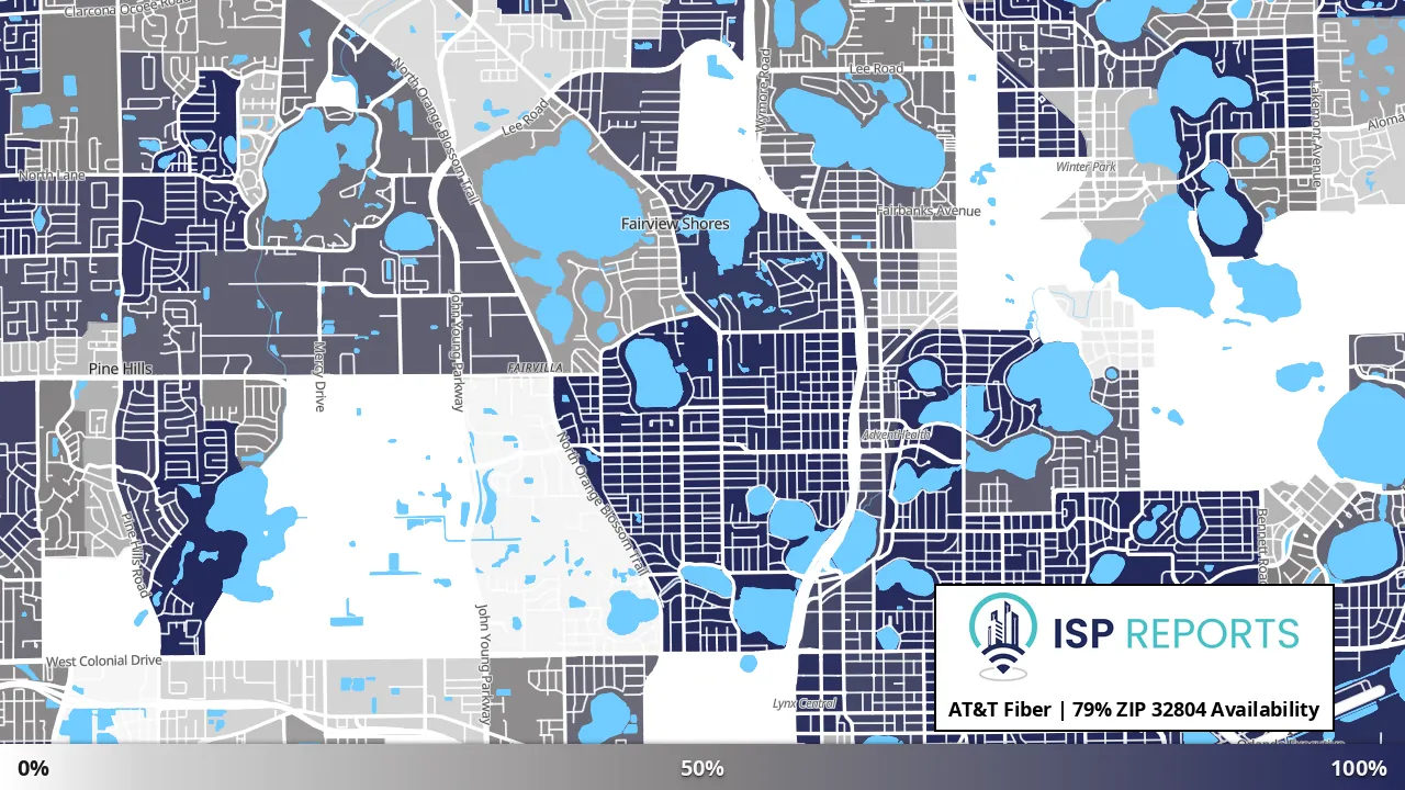 32804, FL map of internet availability