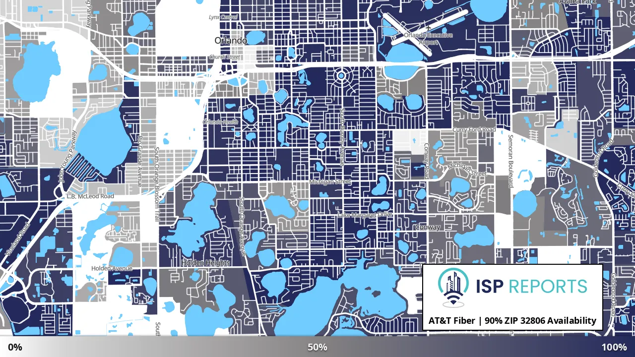 32806, FL map of internet availability