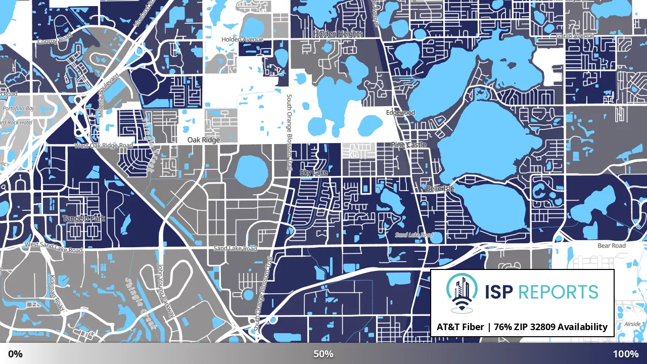 32809, FL map of internet availability