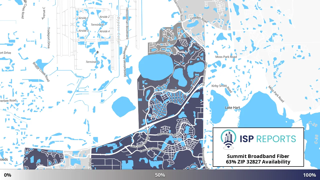 32827, FL map of internet availability