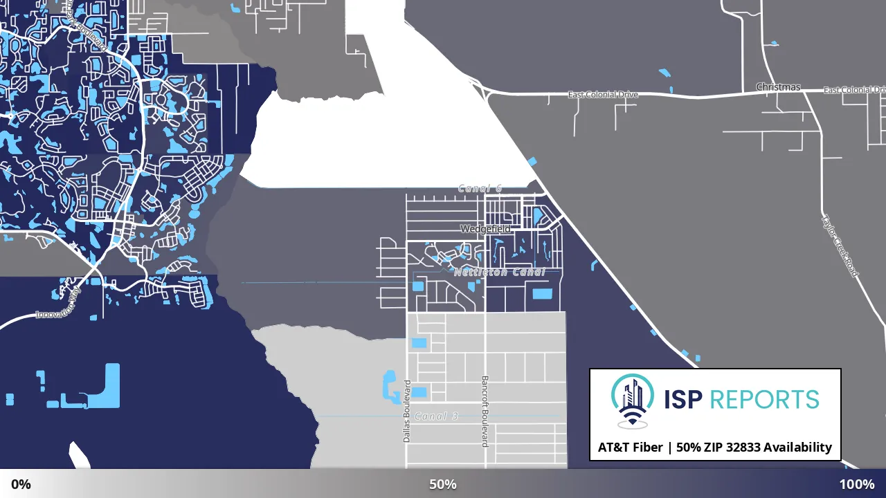 32833, FL map of internet availability