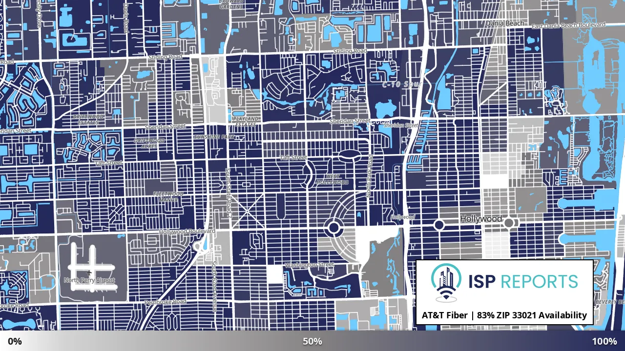 33021, FL map of internet availability