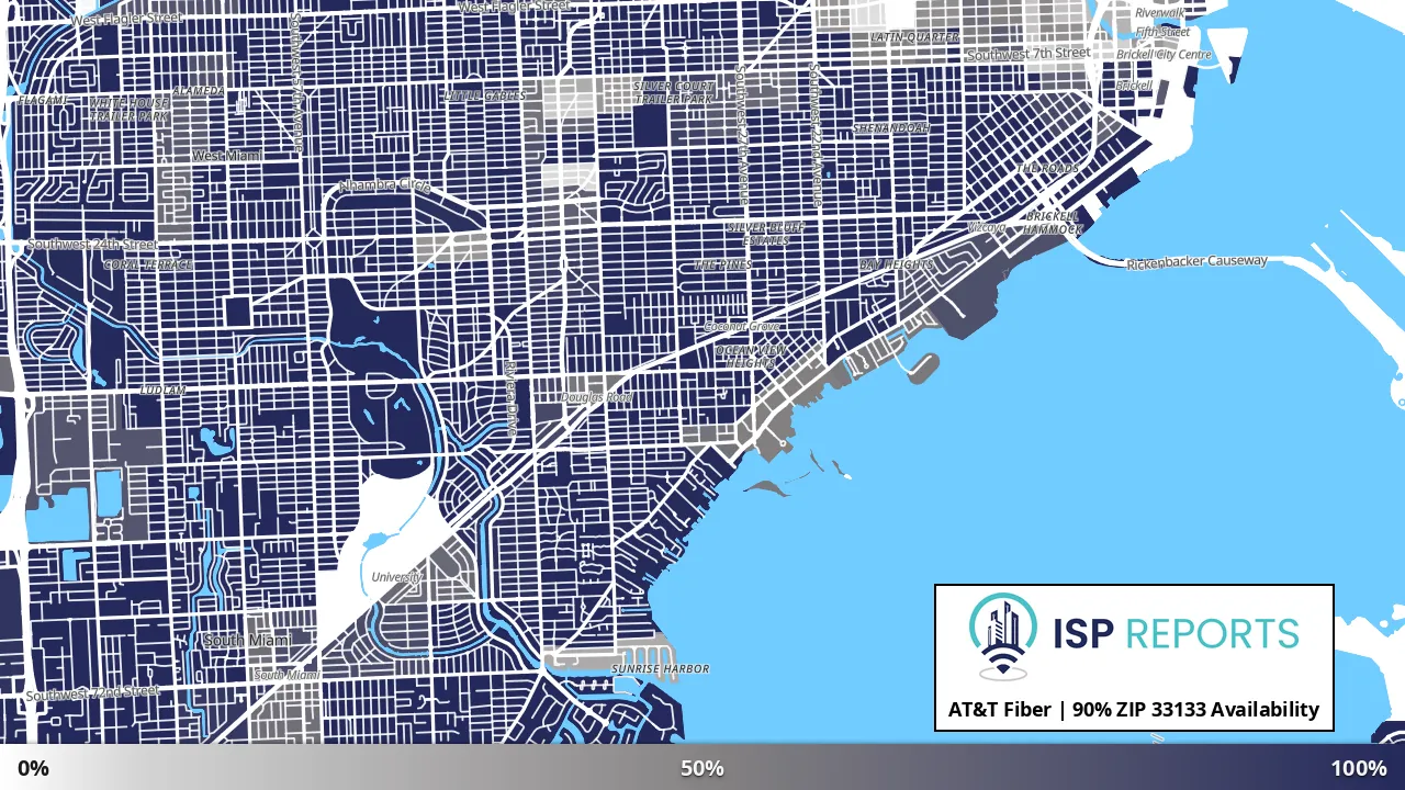 33133, FL map of internet availability