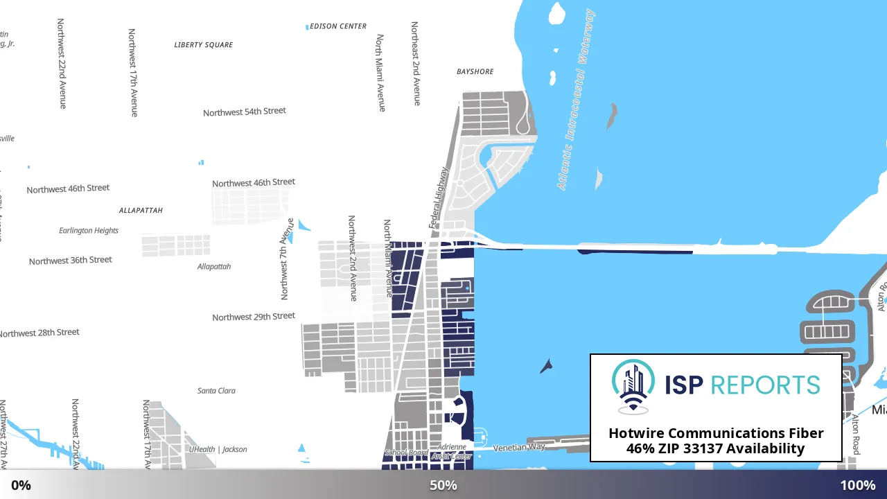 33137, FL map of internet availability