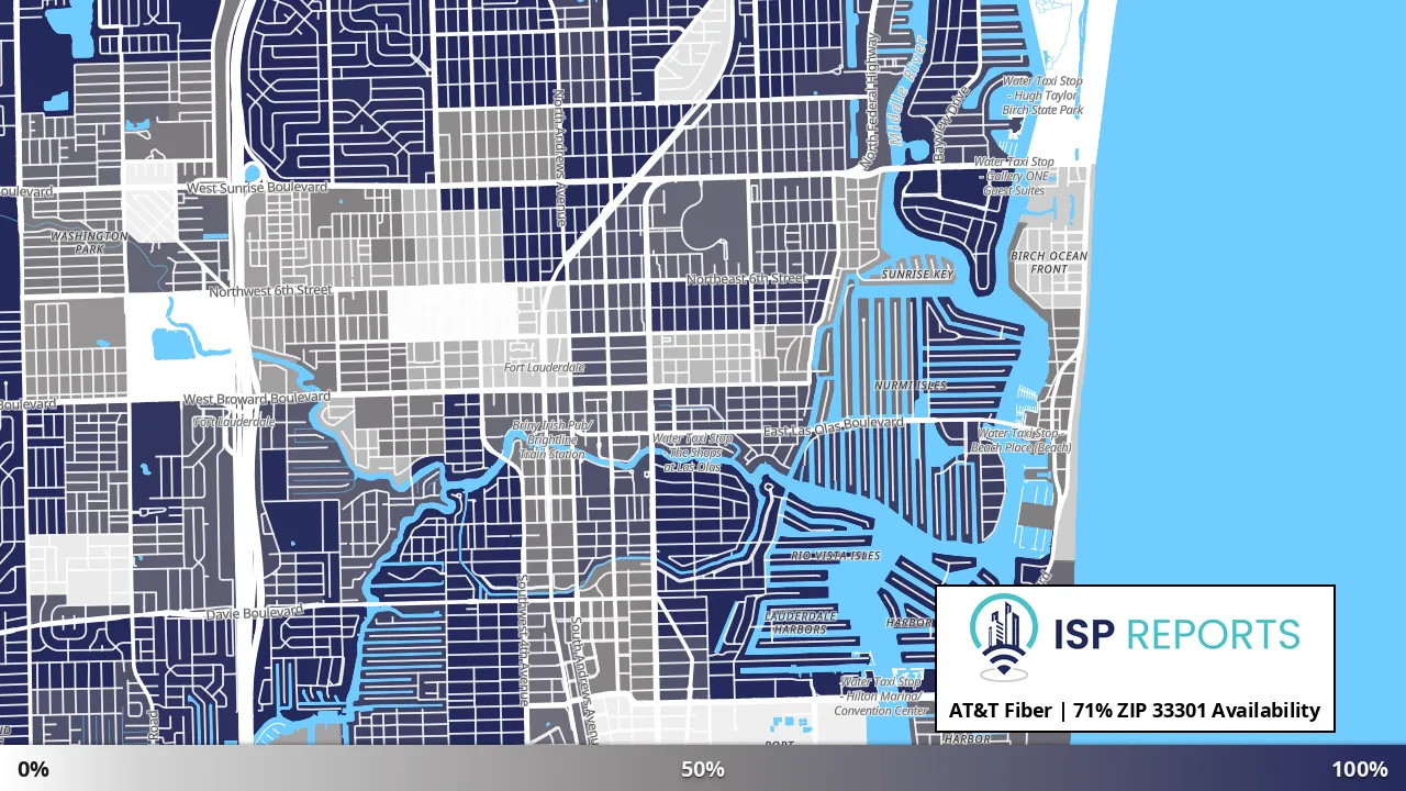 33301, FL map of internet availability