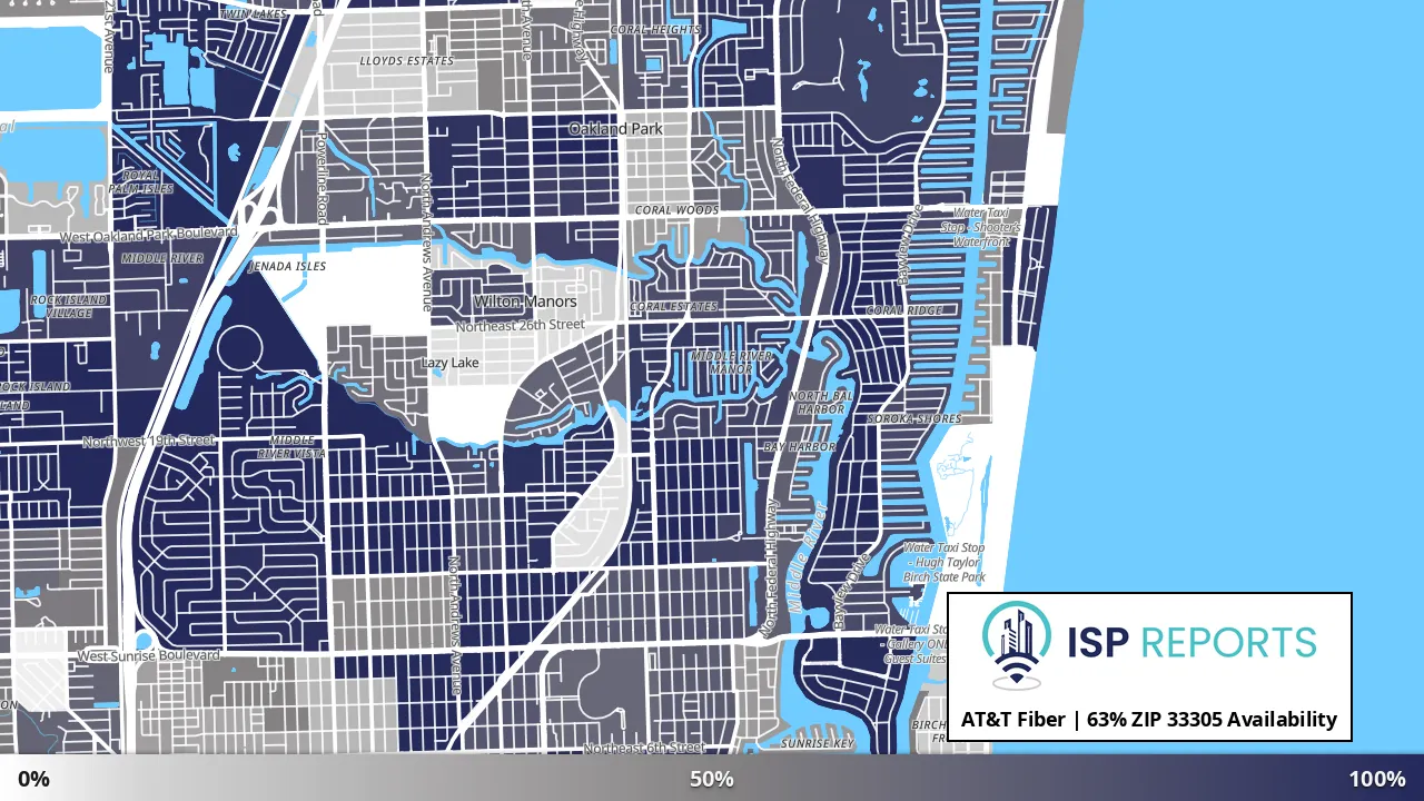 33305, FL map of internet availability