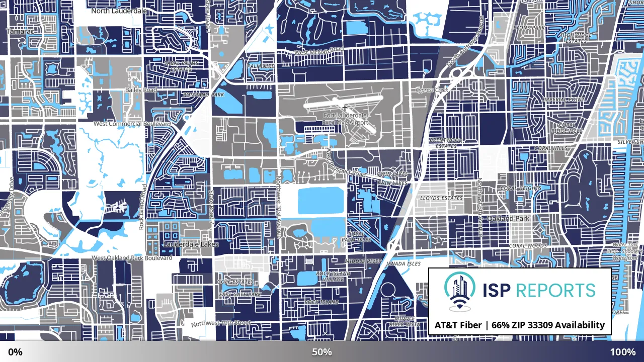 33309, FL map of internet availability