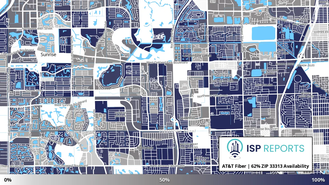 33313, FL map of internet availability