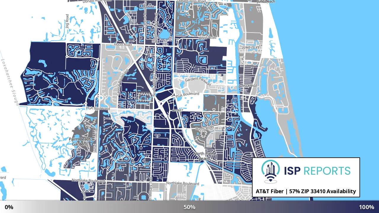 33410, FL map of internet availability
