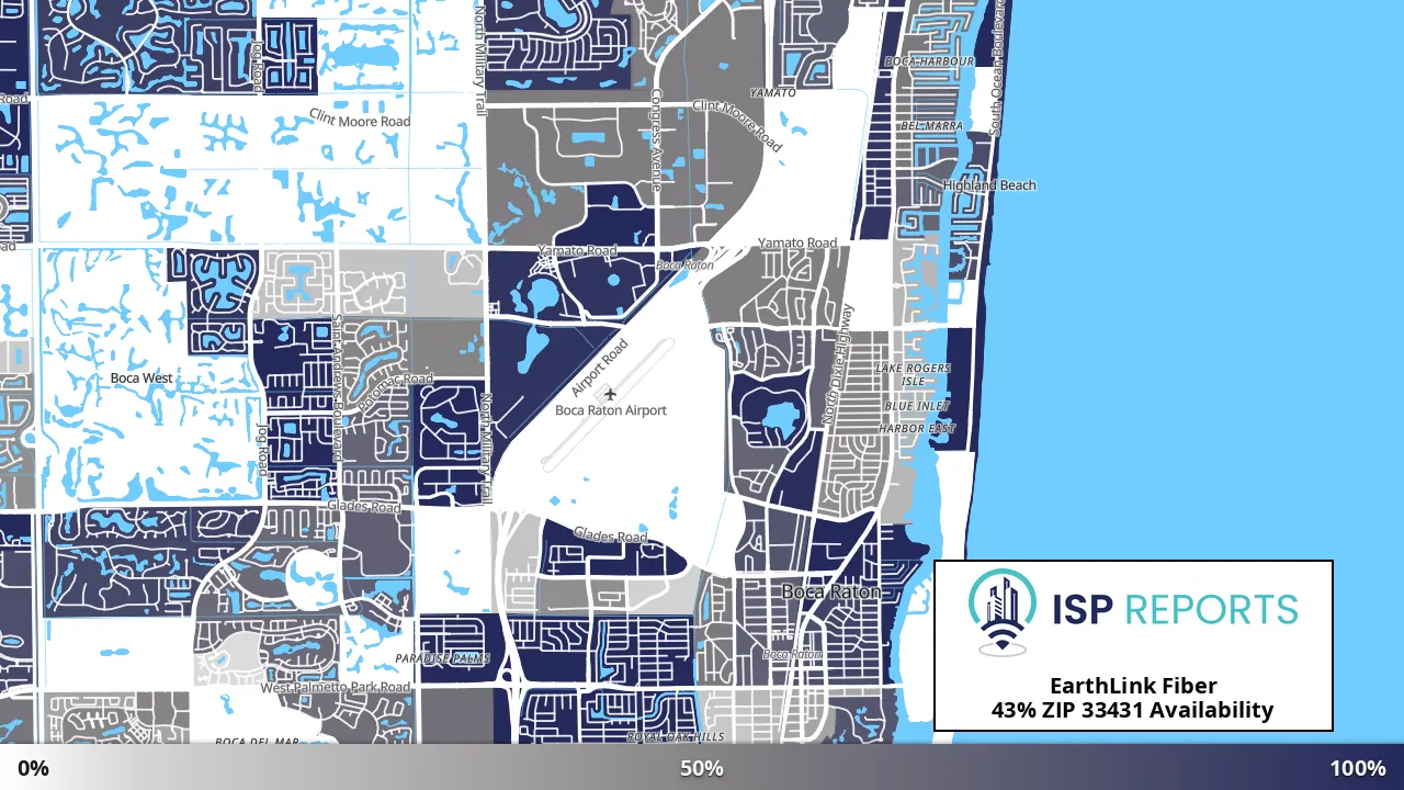 33431, FL map of internet availability