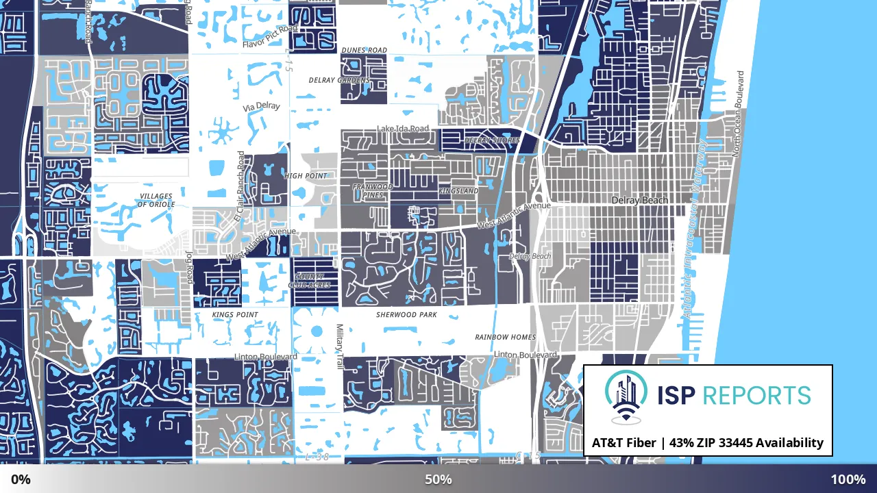 33445, FL map of internet availability