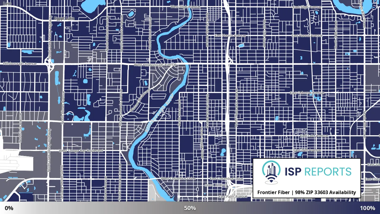 33603, FL map of internet availability