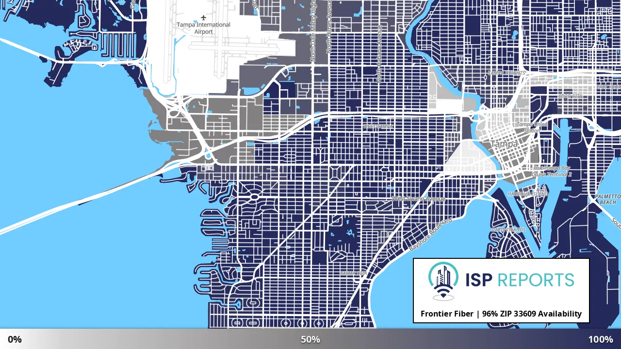 33609, FL map of internet availability