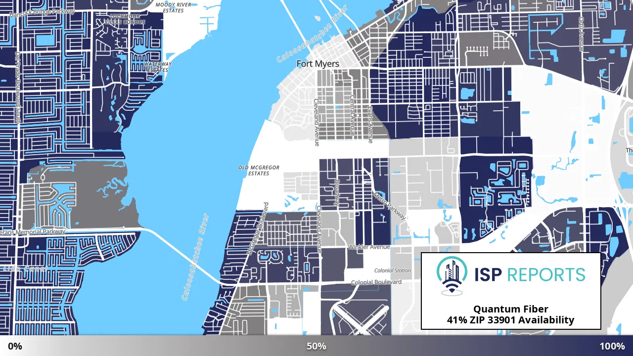 33901, FL map of internet availability