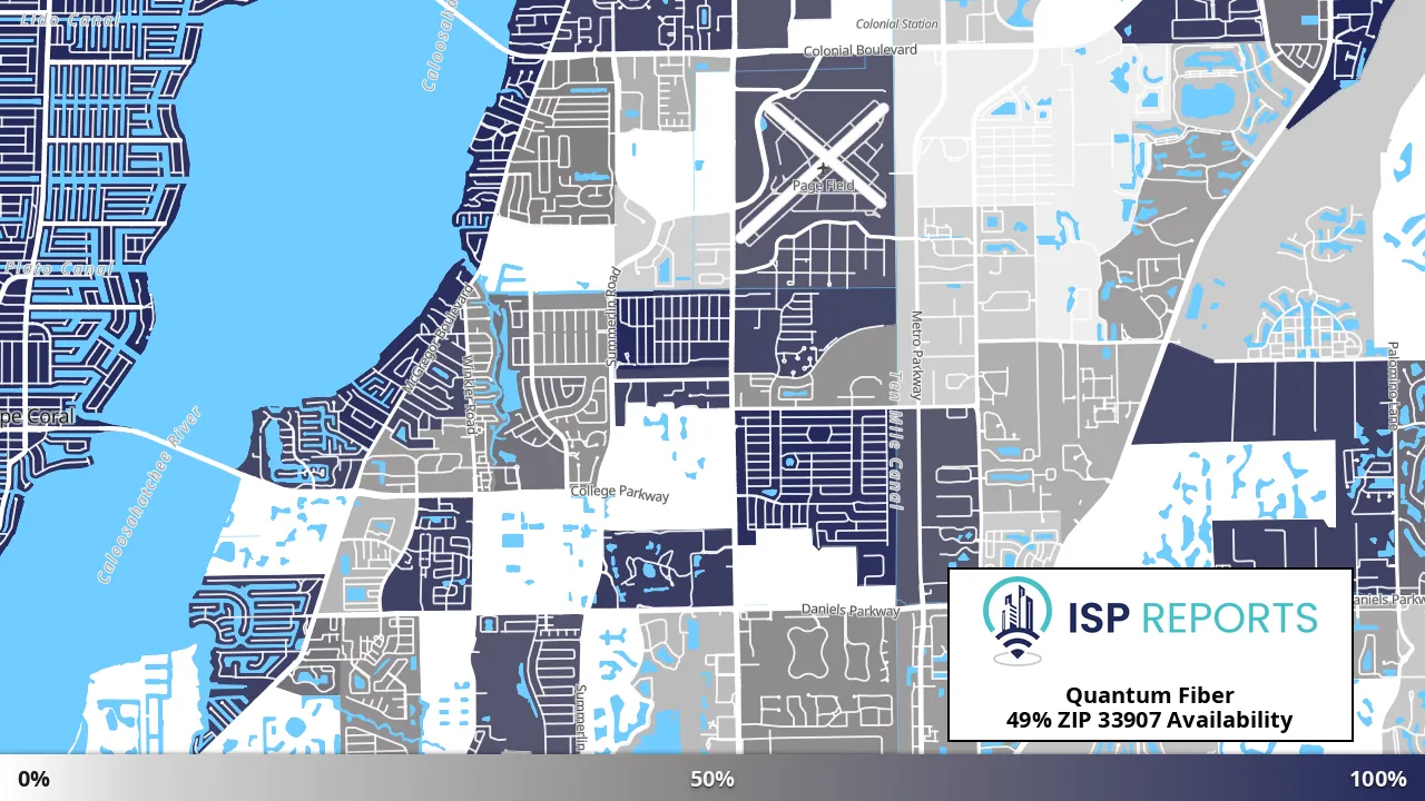 33907, FL map of internet availability