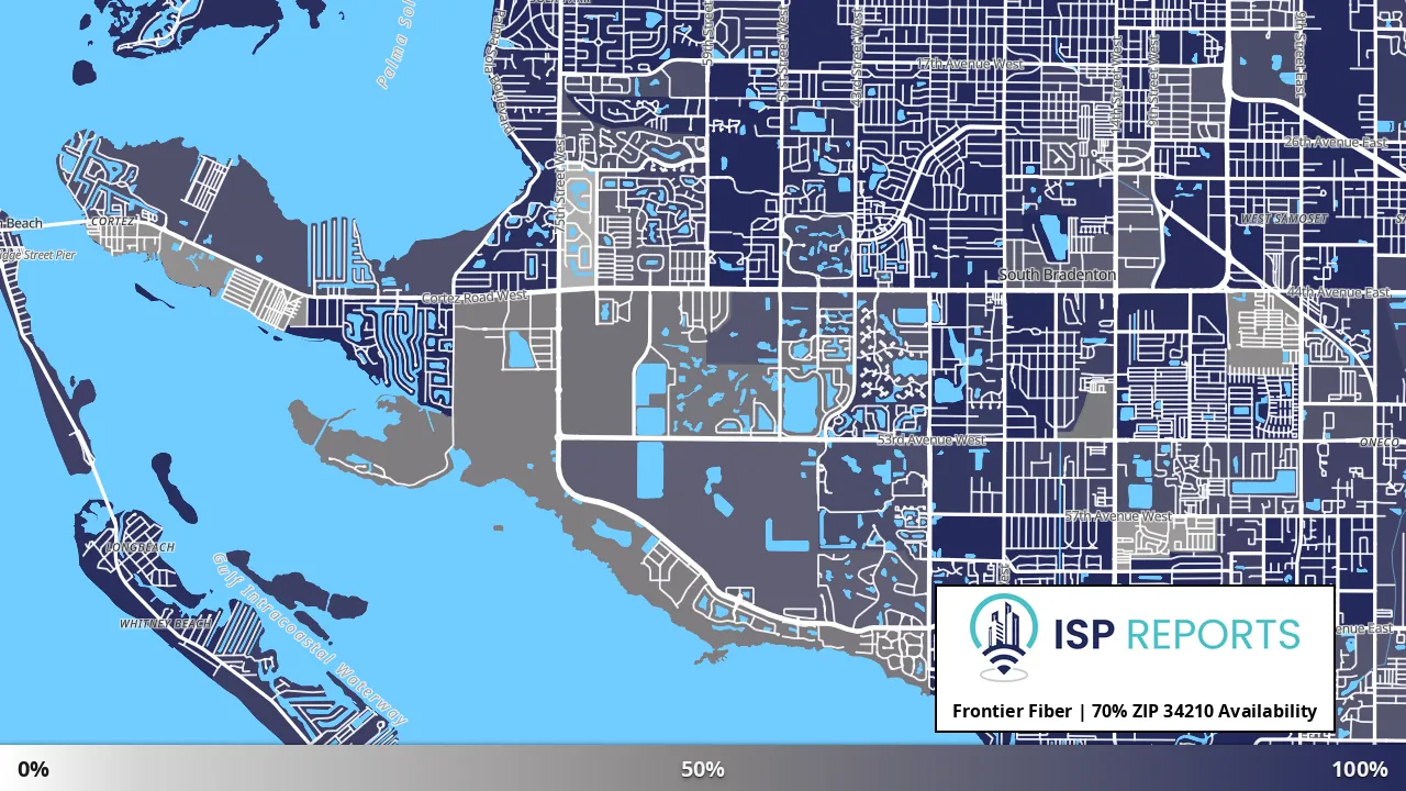 34210, FL map of internet availability