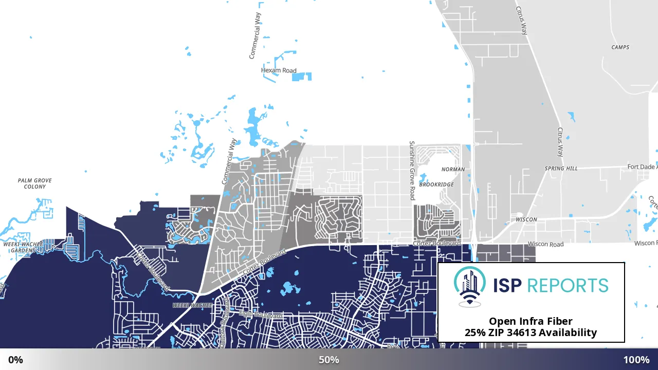 34613, FL map of internet availability