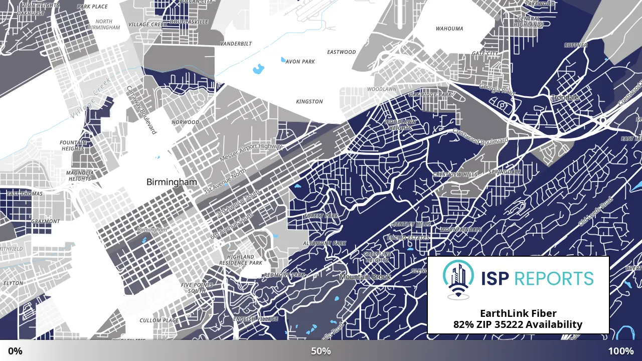35222, AL map of internet availability