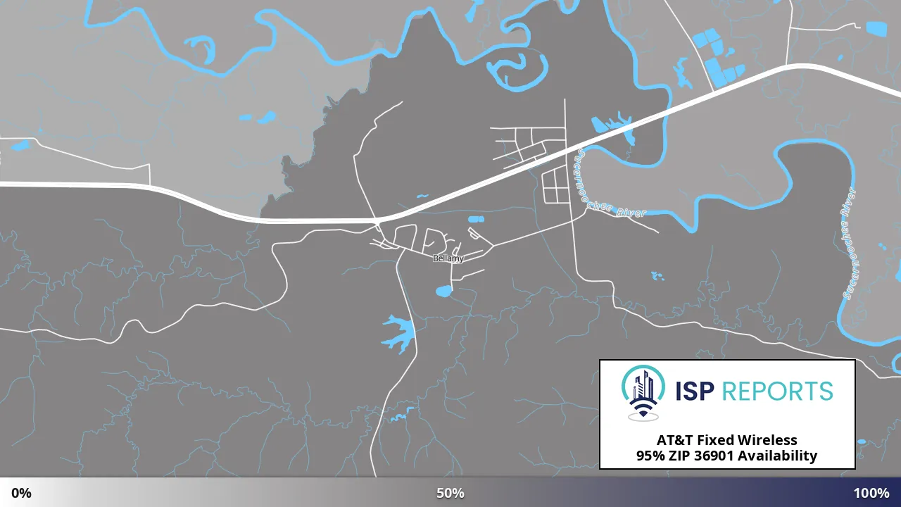 36901, AL map of internet availability