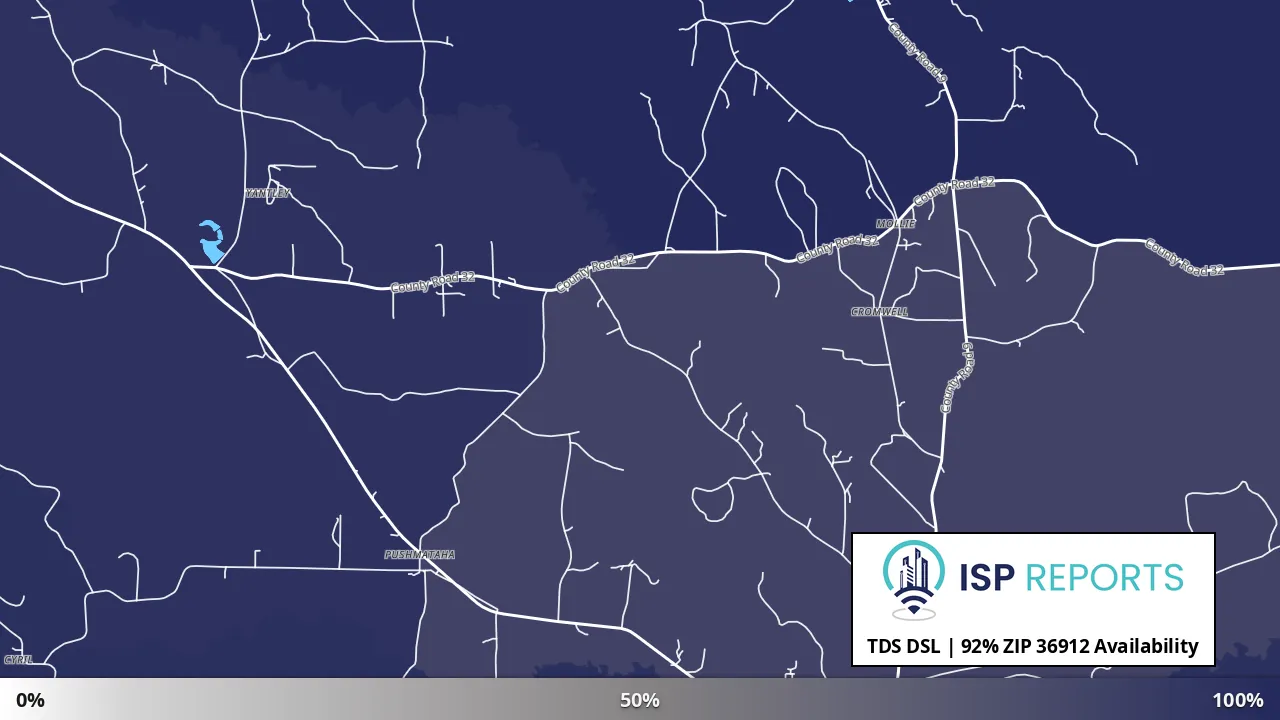 36912, AL map of internet availability