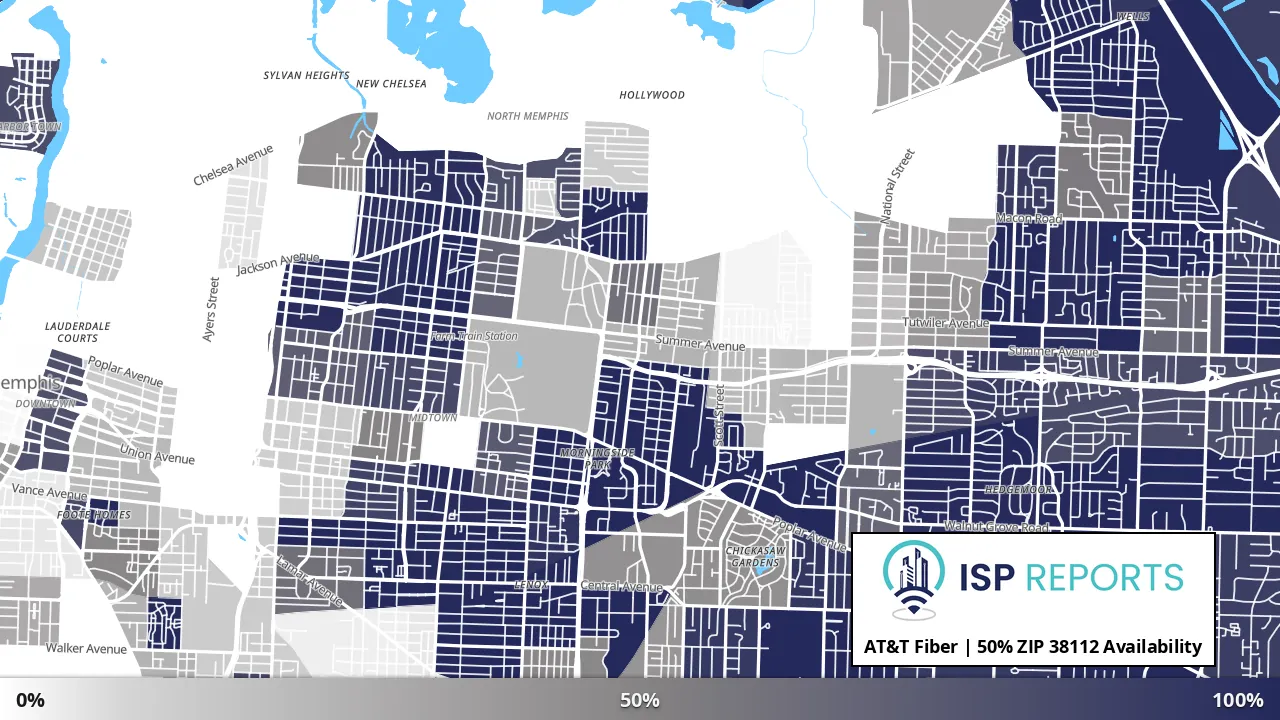 38112, TN map of internet availability