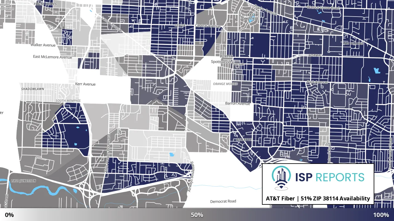 38114, TN map of internet availability