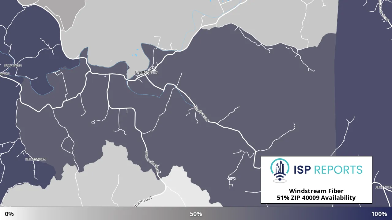 40009, KY map of internet availability