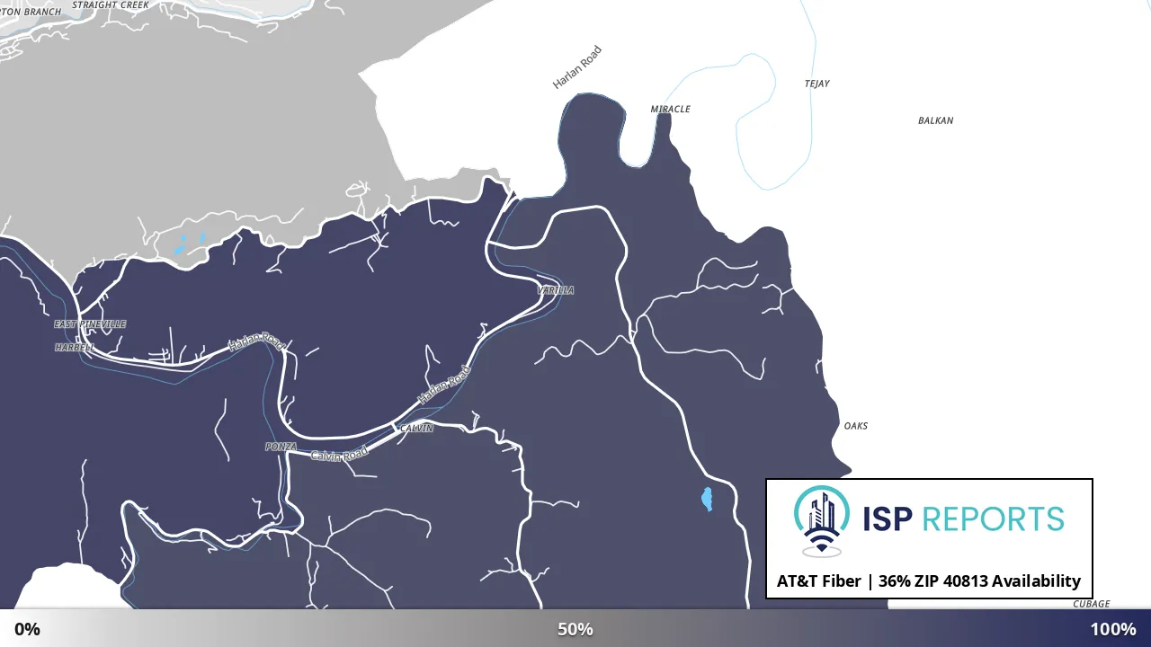40813, KY map of internet availability