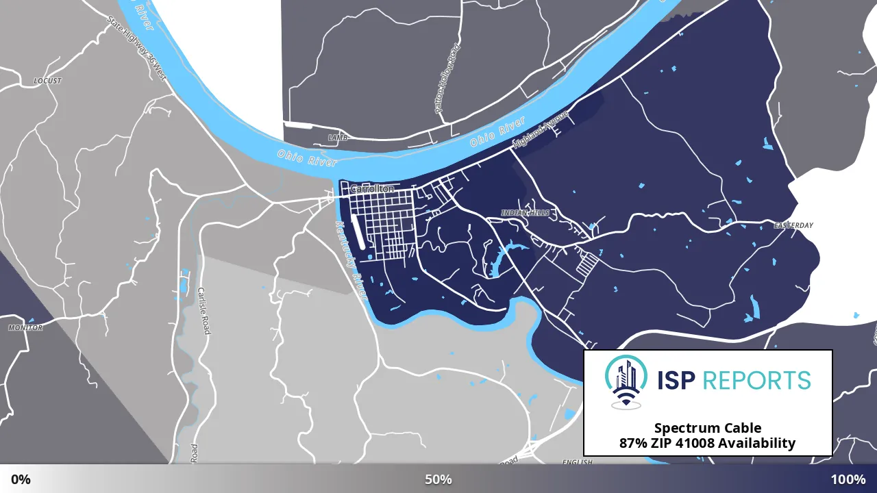 41008, KY map of internet availability