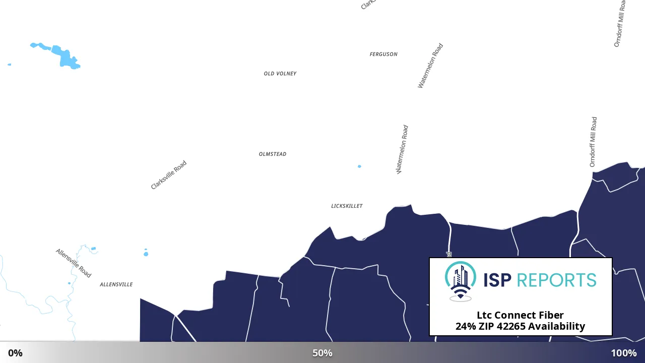 42265, KY map of internet availability
