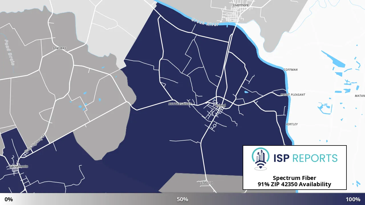 42350, KY map of internet availability