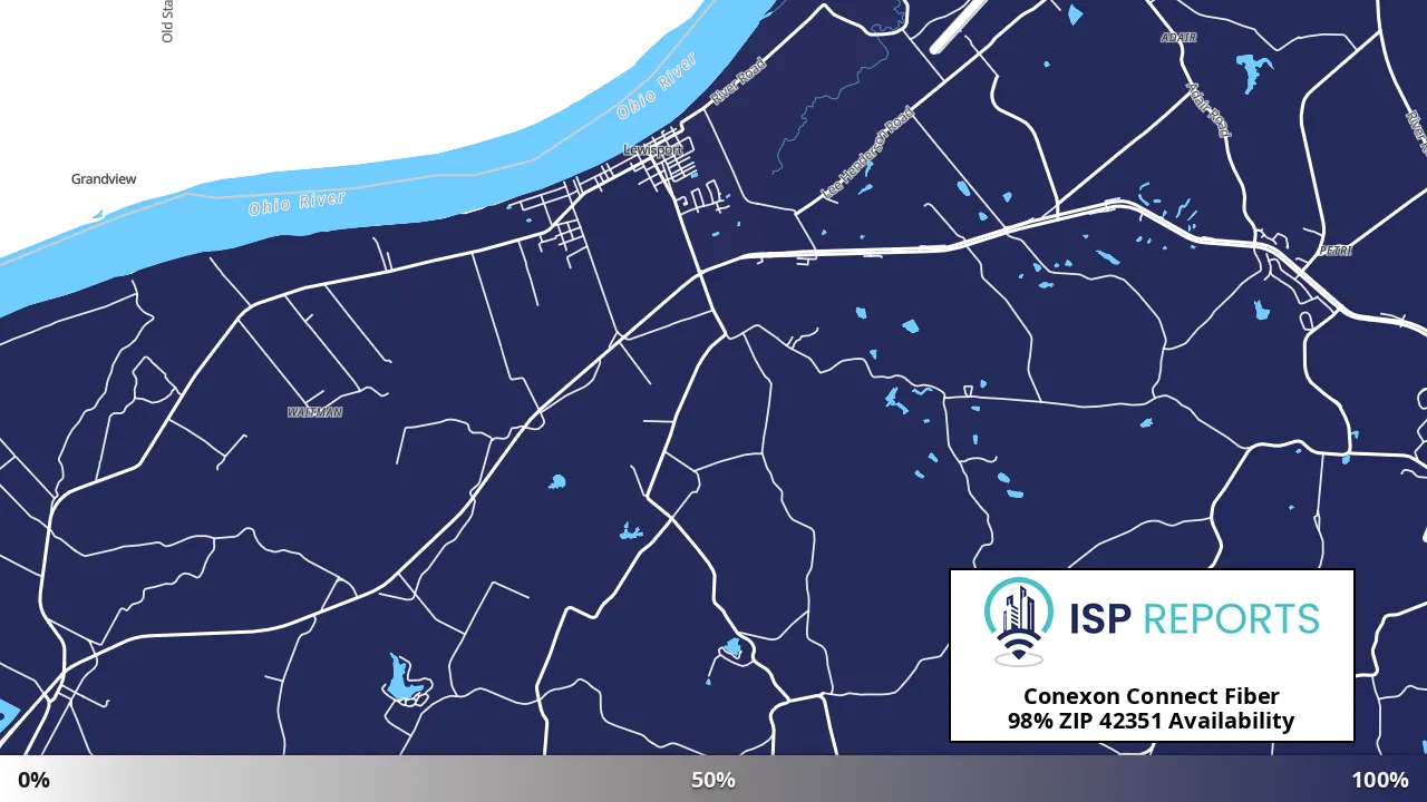42351, KY map of internet availability