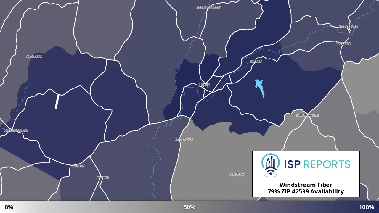42539, KY map of internet availability