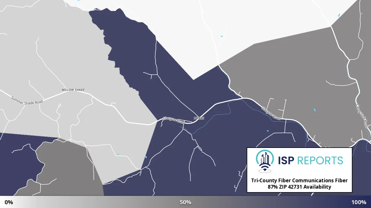 42731, KY map of internet availability