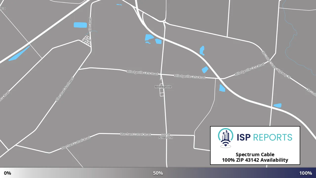 43142, OH map of internet availability