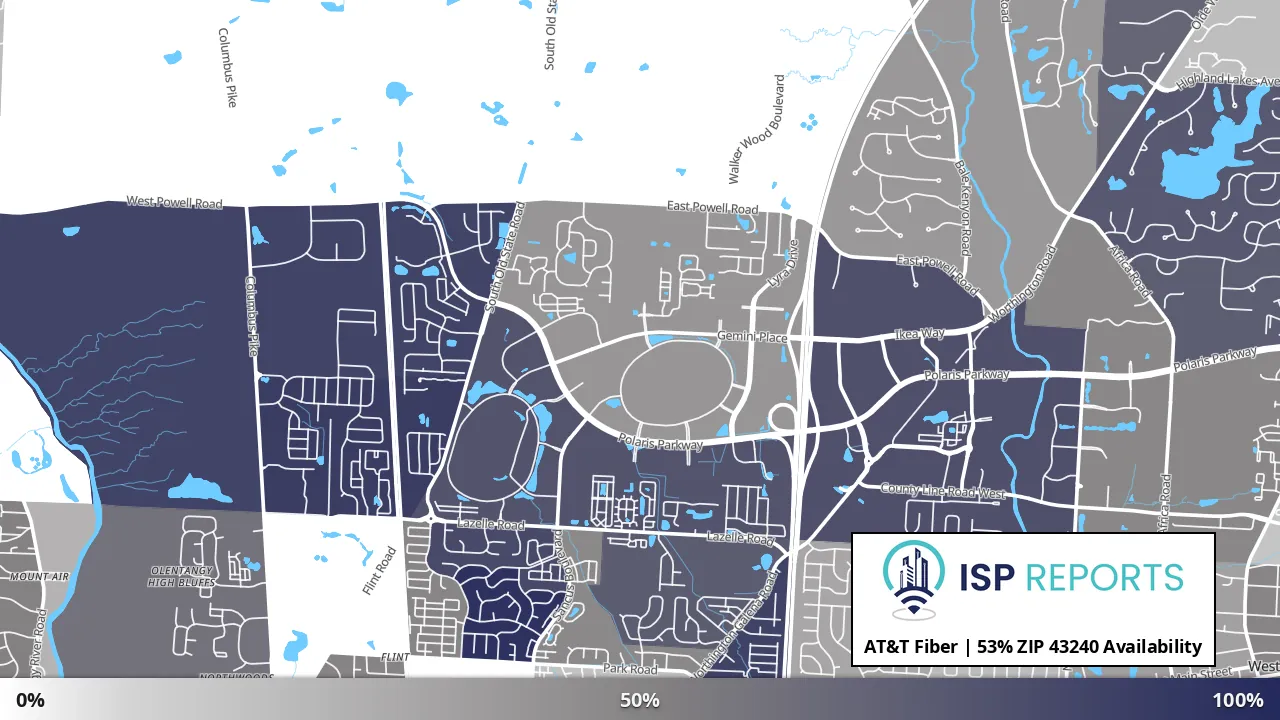 43240, OH map of internet availability